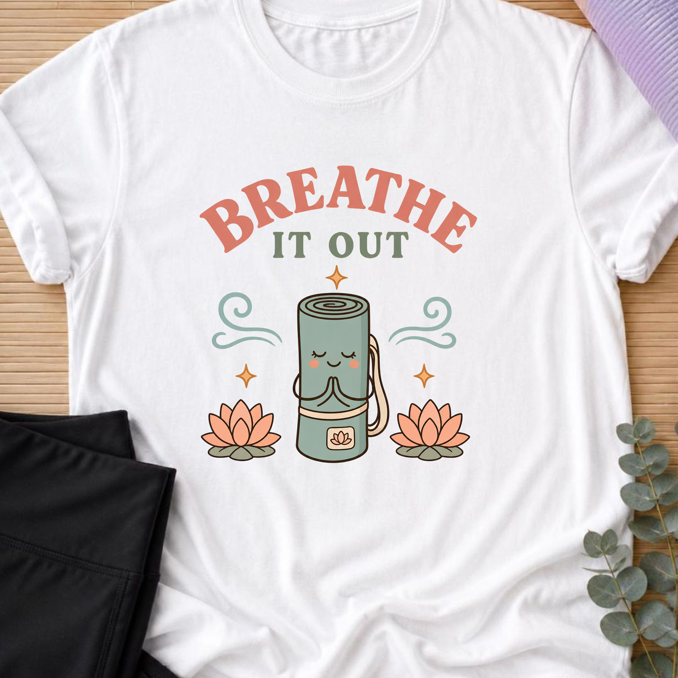 Breathe It Out Yoga T-Shirt.