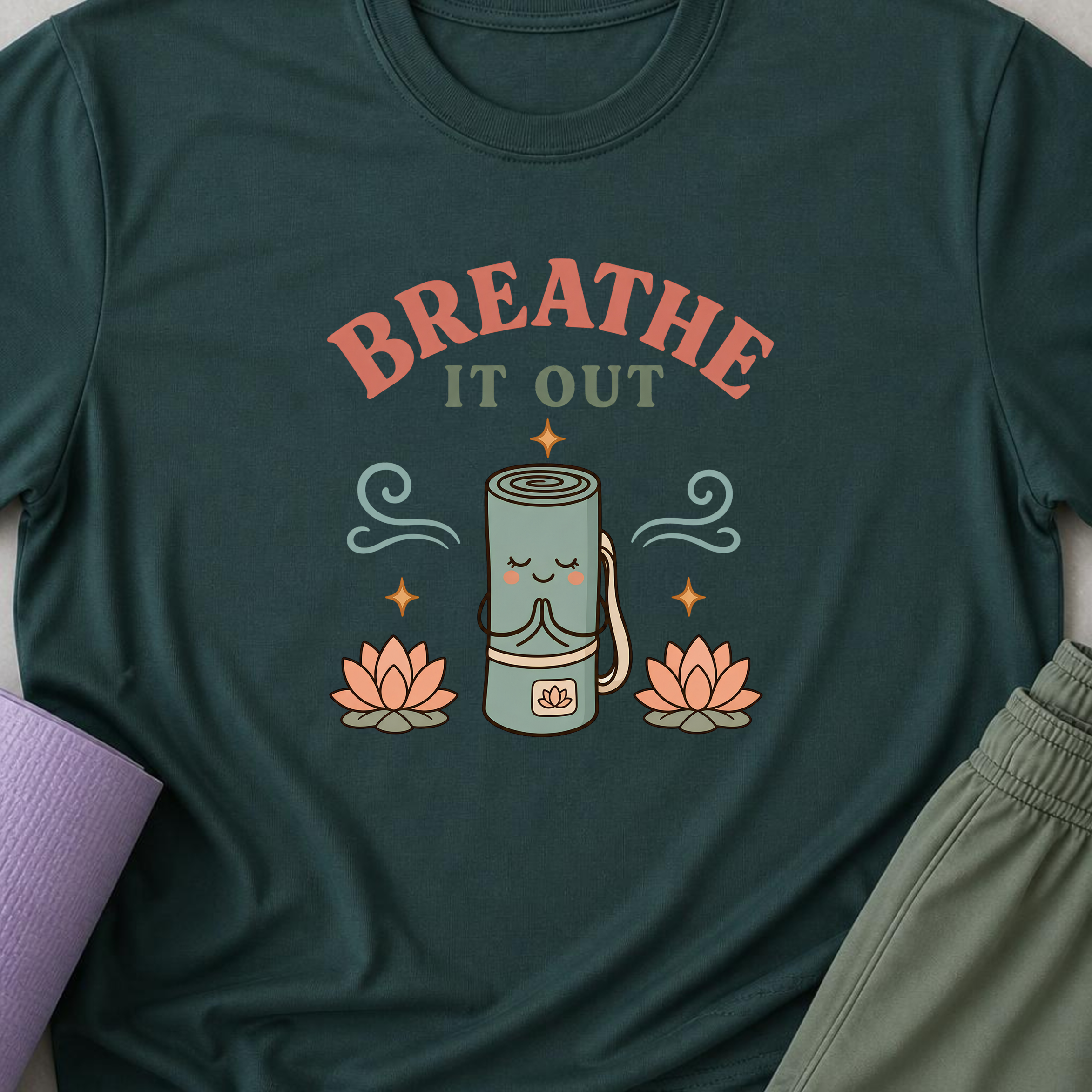 Breathe It Out Yoga T-Shirt.