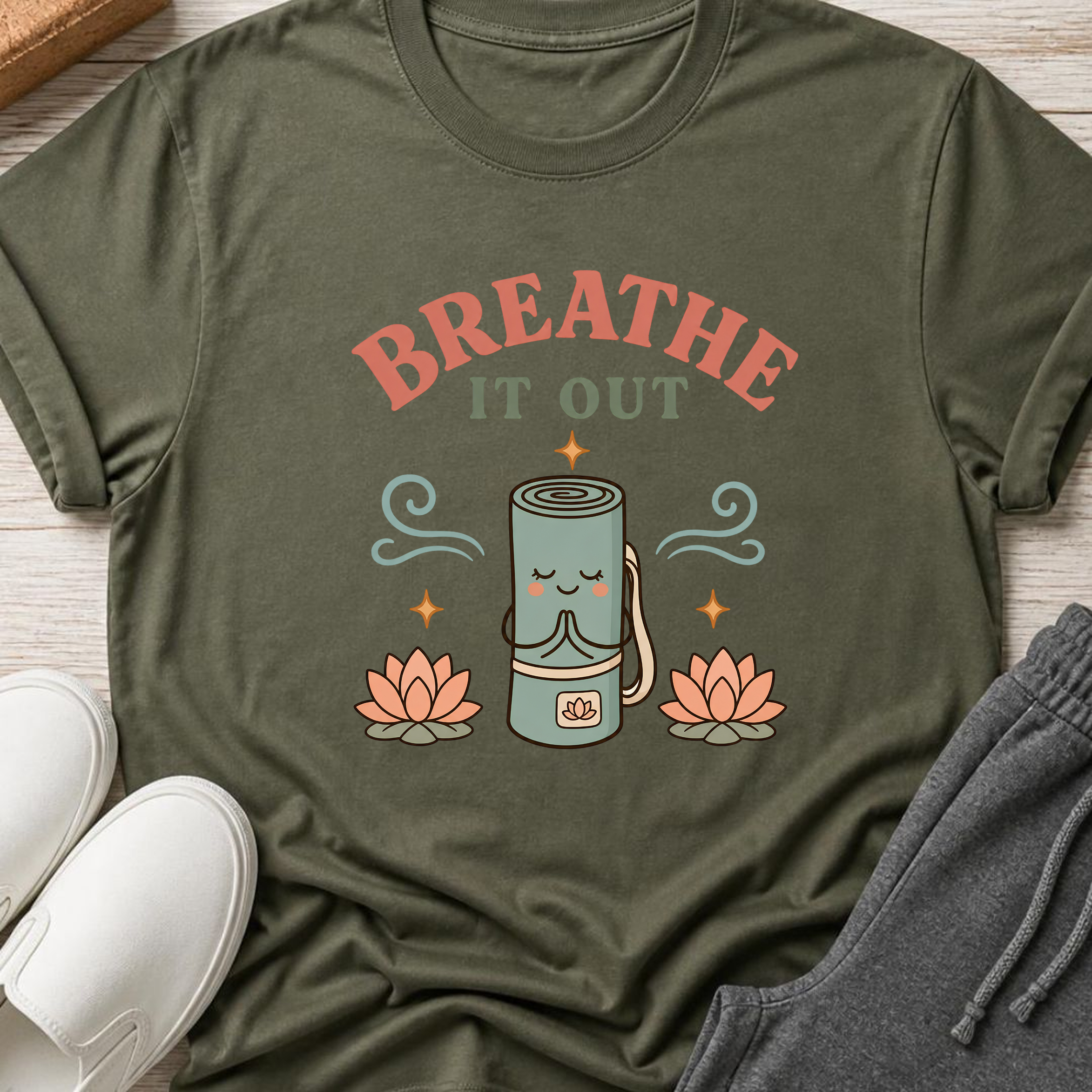 Breathe It Out Yoga T-Shirt.