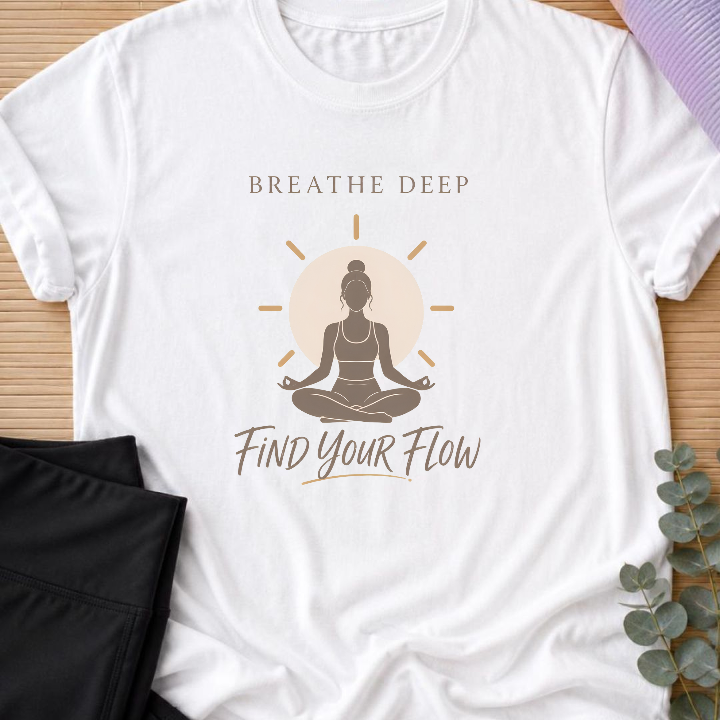 Breathe Deep Find Your Flow T-Shirt.