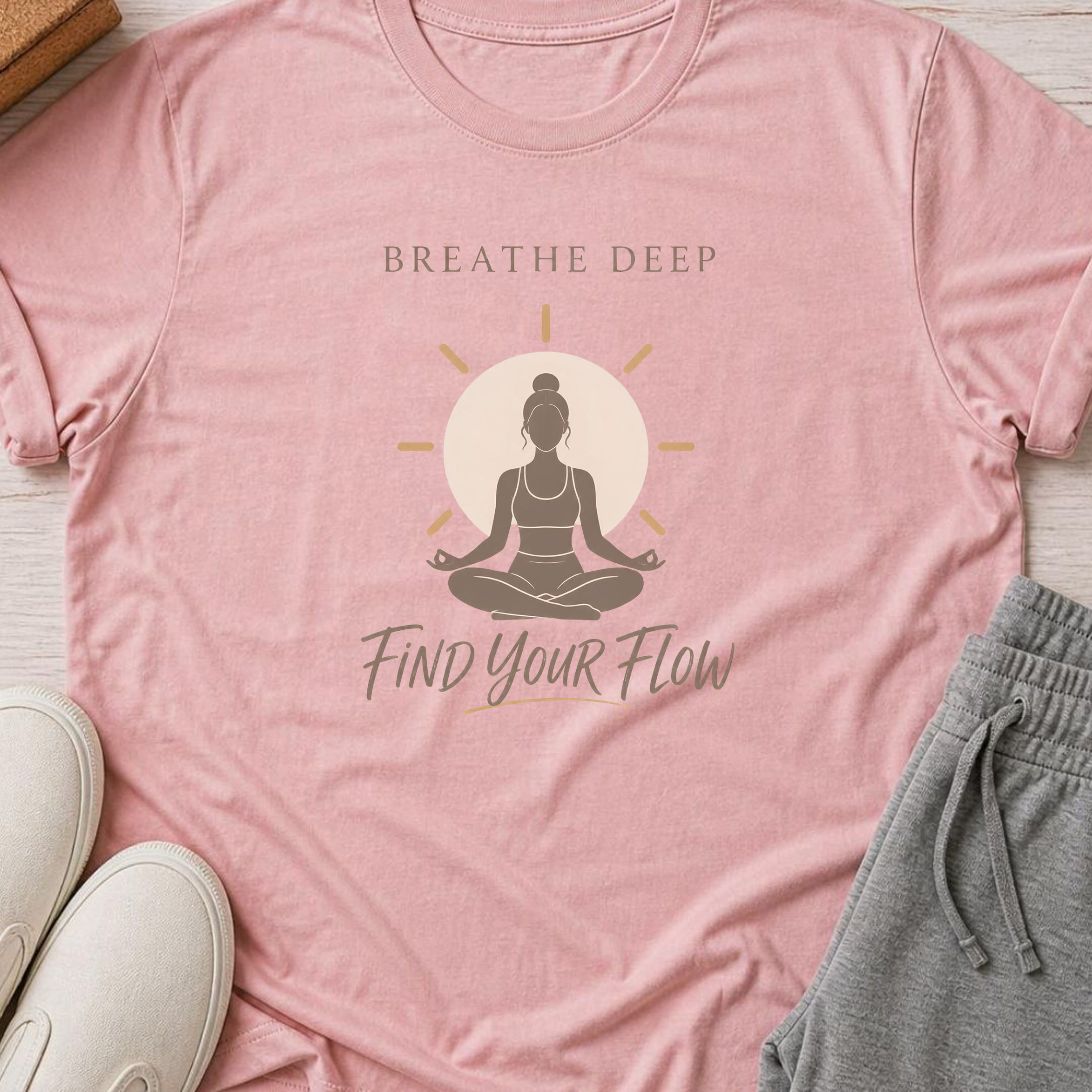 Breathe Deep Find Your Flow T-Shirt.