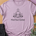 Find Your Center Yoga Shirt, Minimalist Meditation T-Shirt, Yogi Tee, Mindfulness Shirt, Wellness Gift, Calm Boho Yoga Tee