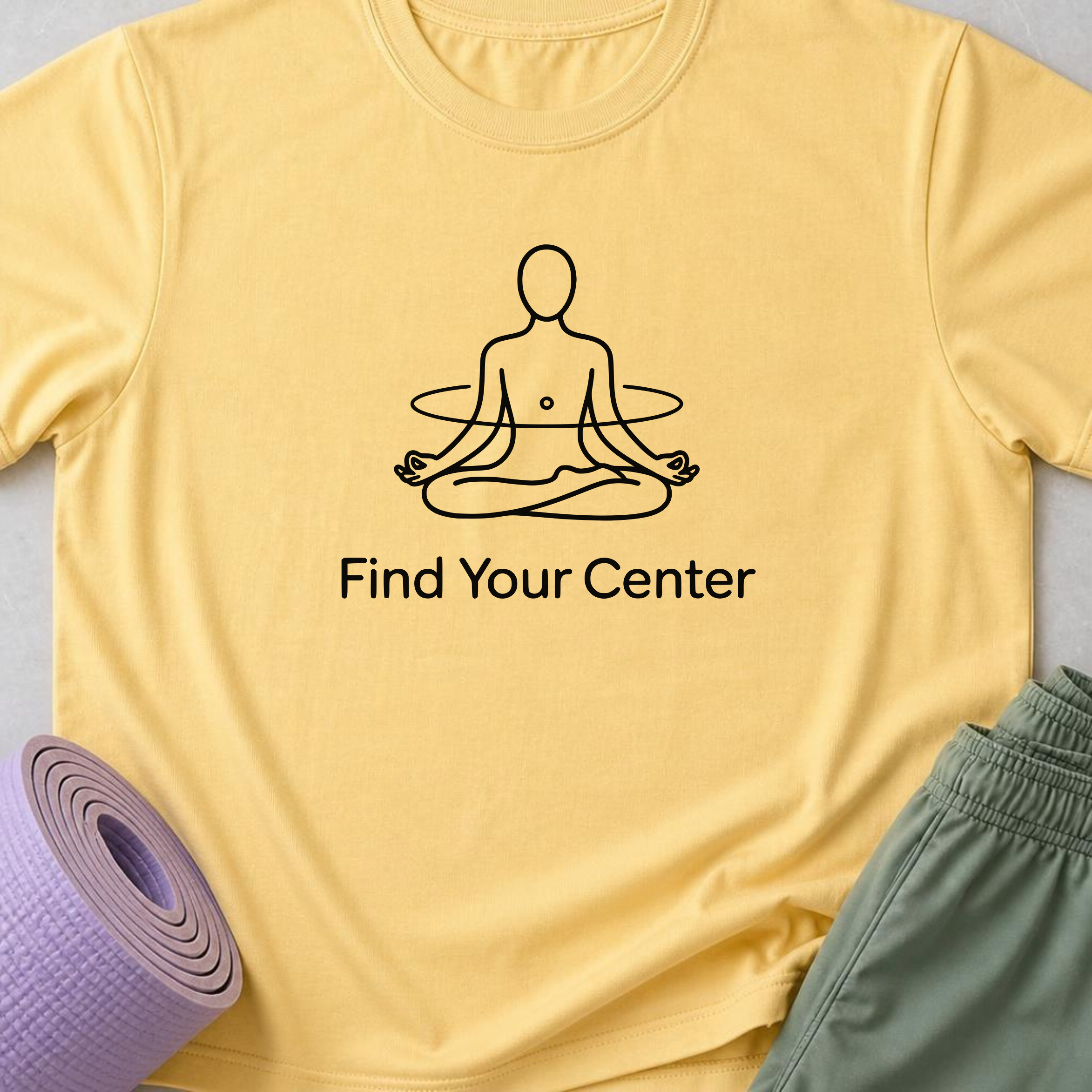Exactly Where You Belong Yoga Shirt, Minimalist Meditating Mouse T-Shirt, Mindfulness Tee, Cute Wellness Gift for Women Yogi.