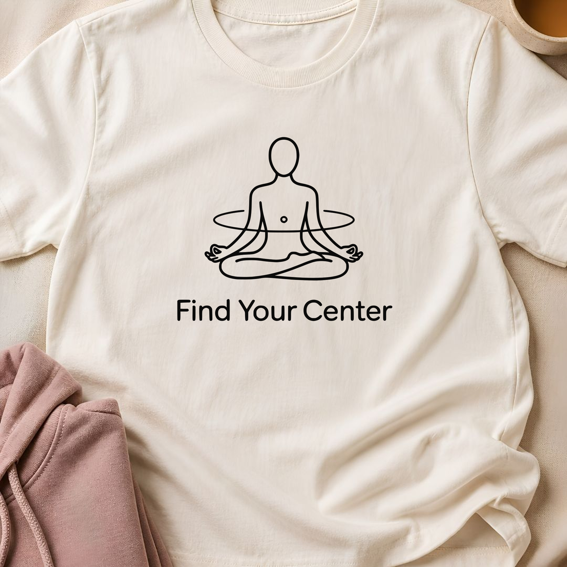 Exactly Where You Belong Yoga Shirt, Minimalist Meditating Mouse T-Shirt, Mindfulness Tee, Cute Wellness Gift for Women Yogi.