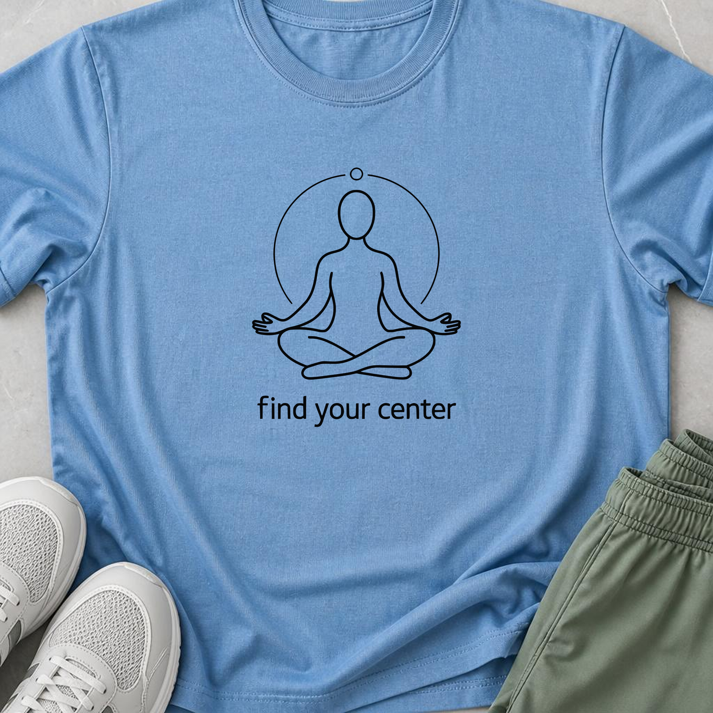 Find Your Center Yoga Shirt, Minimalist Meditation T-Shirt, Yogi Tee, Mindfulness Shirt, Wellness Gift, Calm Boho Yoga Tee.