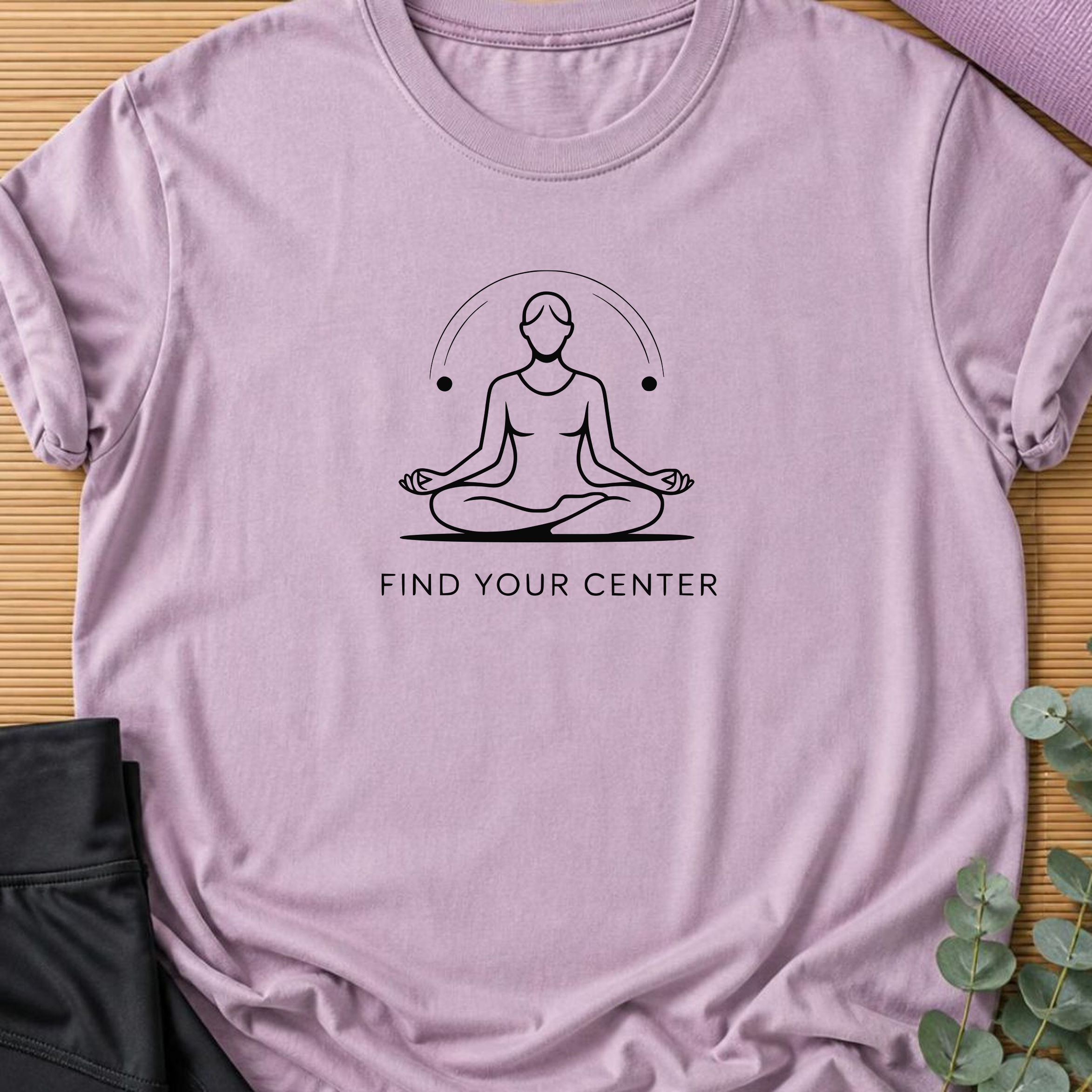 Find Your Center Yoga Shirt, Minimalist Meditation T-Shirt, Yogi Tee, Mindfulness Shirt, Wellness Gift, Calm Boho Yoga Tee.