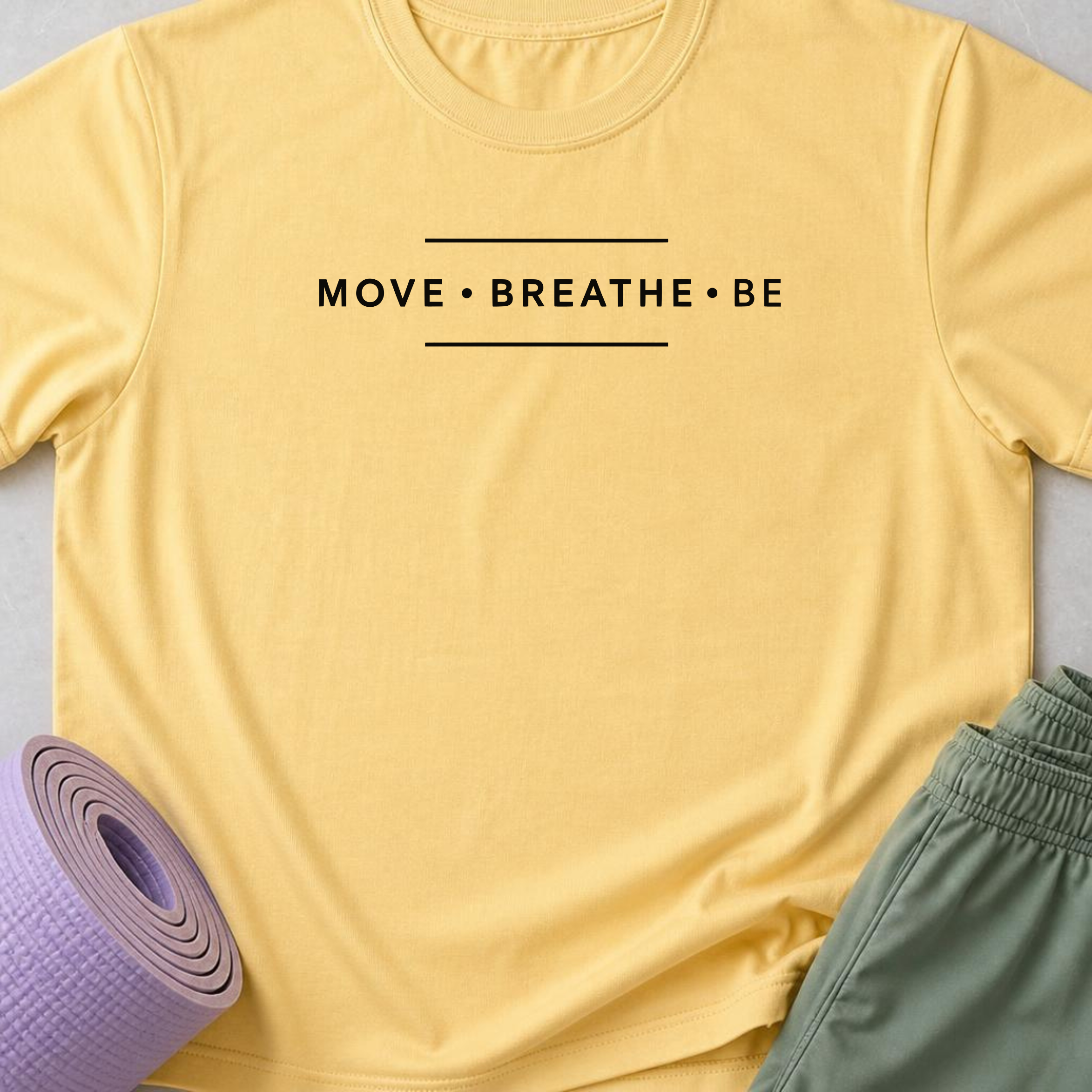 Move Breathe Be Yoga Shirt, Minimalist Wellness Tee, Meditation T-Shirt, Mindfulness Gift, Peaceful Yoga Lover Shirt.