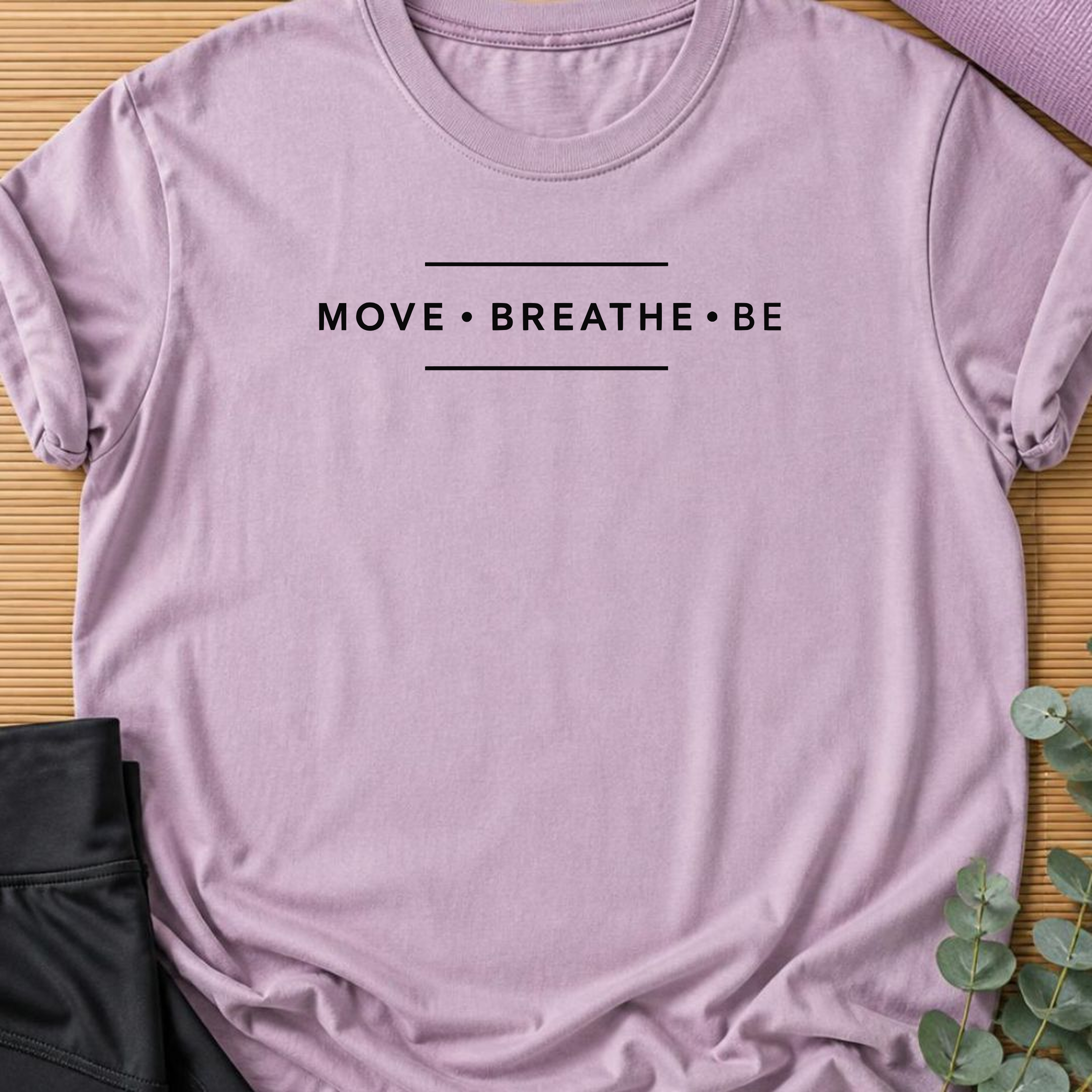Move Breathe Be Yoga Shirt, Minimalist Wellness Tee, Meditation T-Shirt, Mindfulness Gift, Peaceful Yoga Lover Shirt.