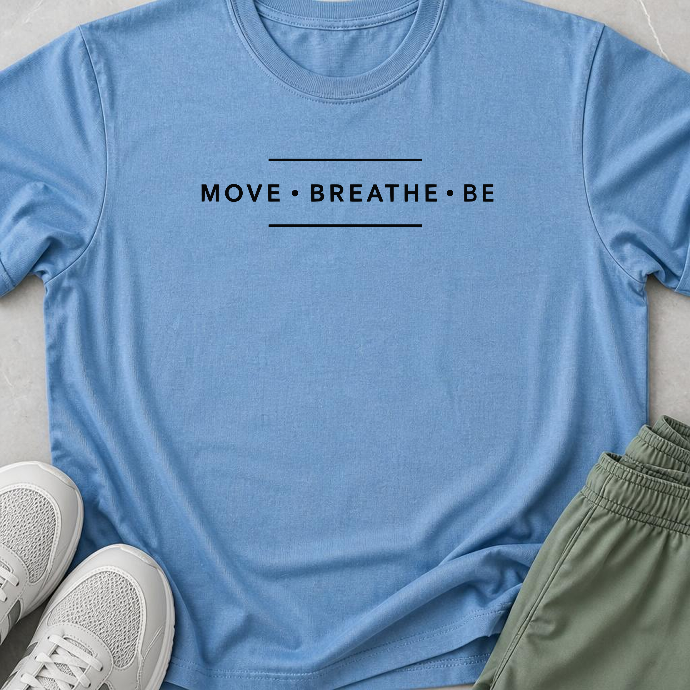 Move Breathe Be Yoga Shirt, Minimalist Wellness Tee, Meditation T-Shirt, Mindfulness Gift, Peaceful Yoga Lover Shirt.