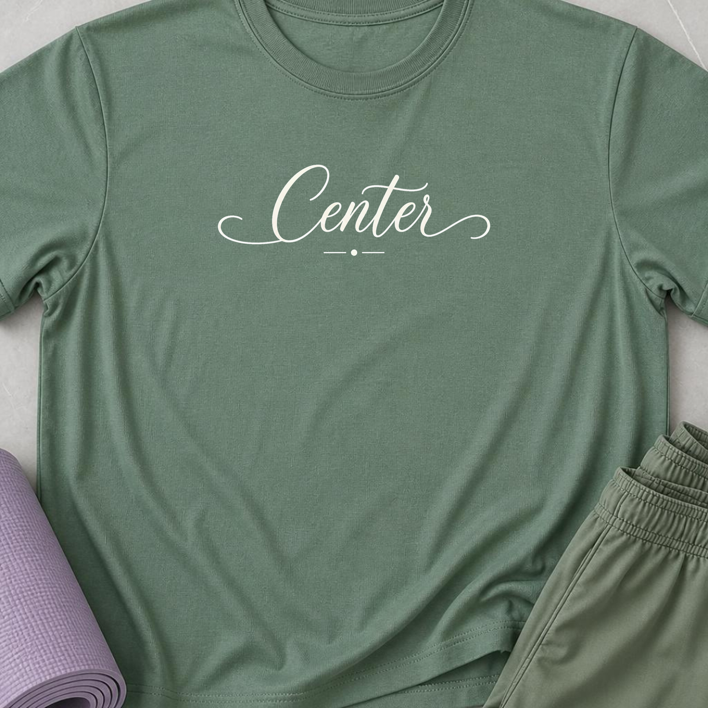 Center Yoga Shirt, Minimalist Meditation Tee, Mindfulness T-Shirt, Wellness Gift, Peaceful Yoga Lover Shirt