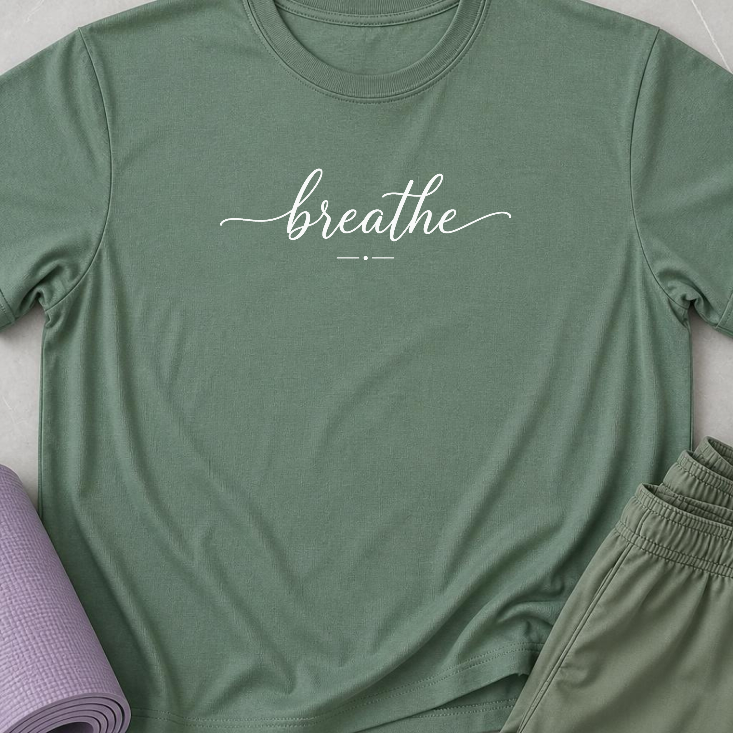 breathe Yoga Shirt, Minimalist Meditation Tee, Mindfulness T-Shirt, Wellness Gift, Peaceful Yoga Lover Shirt