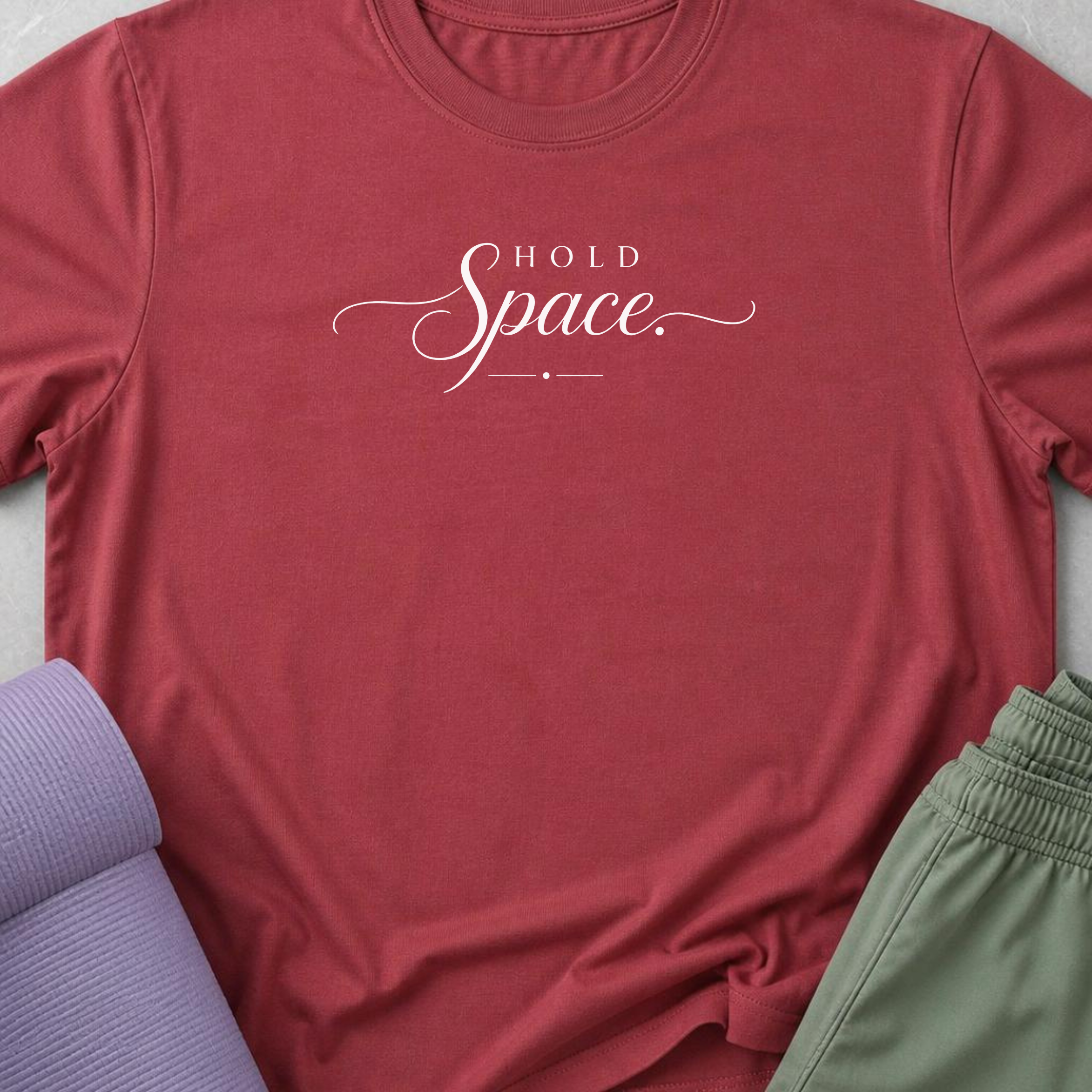 Hold Space Yoga Shirt, Minimalist Meditation Tee, Mindfulness T-Shirt, Wellness Gift, Peaceful Yoga Lover Shirt