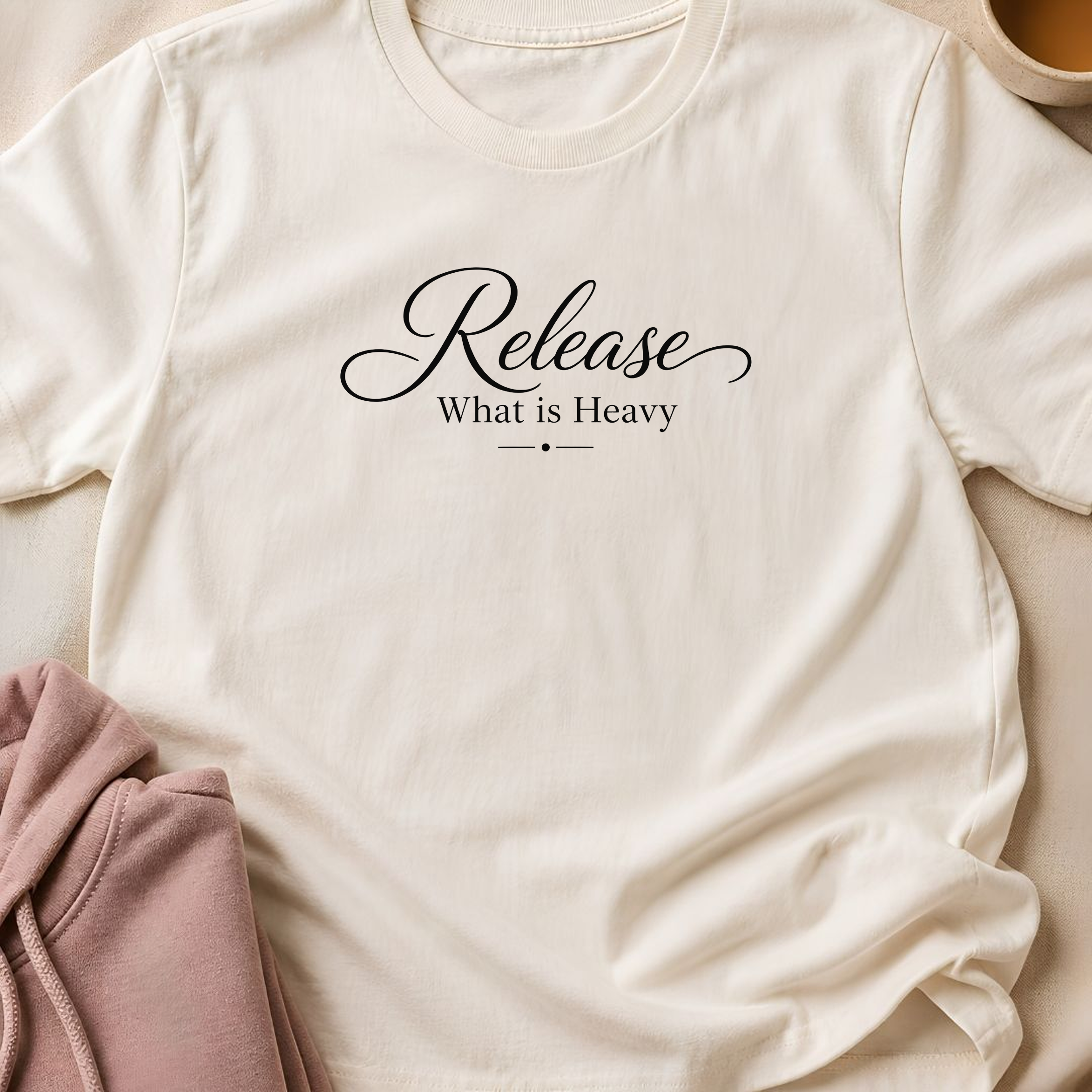 Release What is Heavy Yoga Shirt, Minimalist Meditation Tee, Mindfulness T-Shirt, Wellness Gift, Peaceful Yoga Lover Shirt