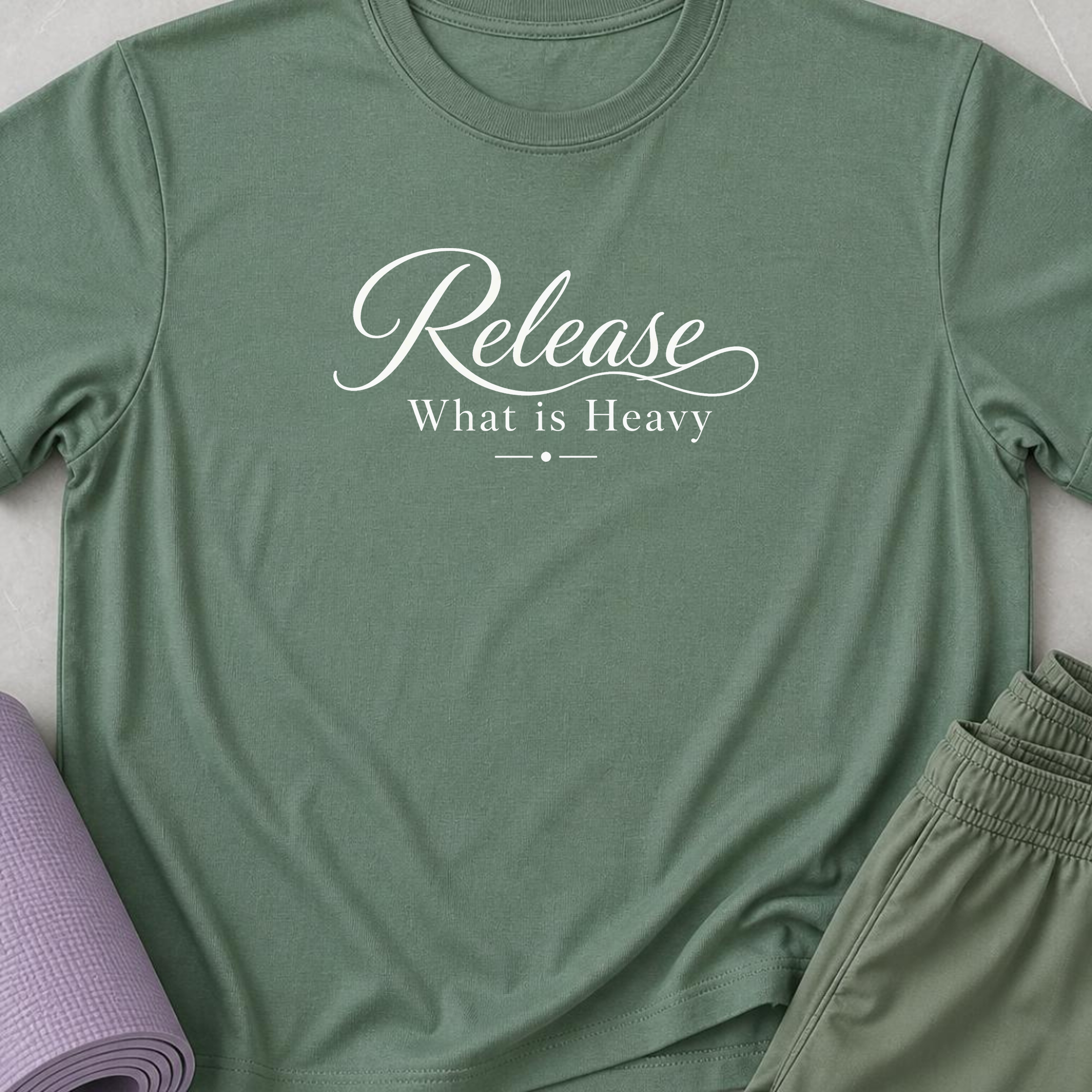 Release What is Heavy Yoga Shirt, Minimalist Meditation Tee, Mindfulness T-Shirt, Wellness Gift, Peaceful Yoga Lover Shirt