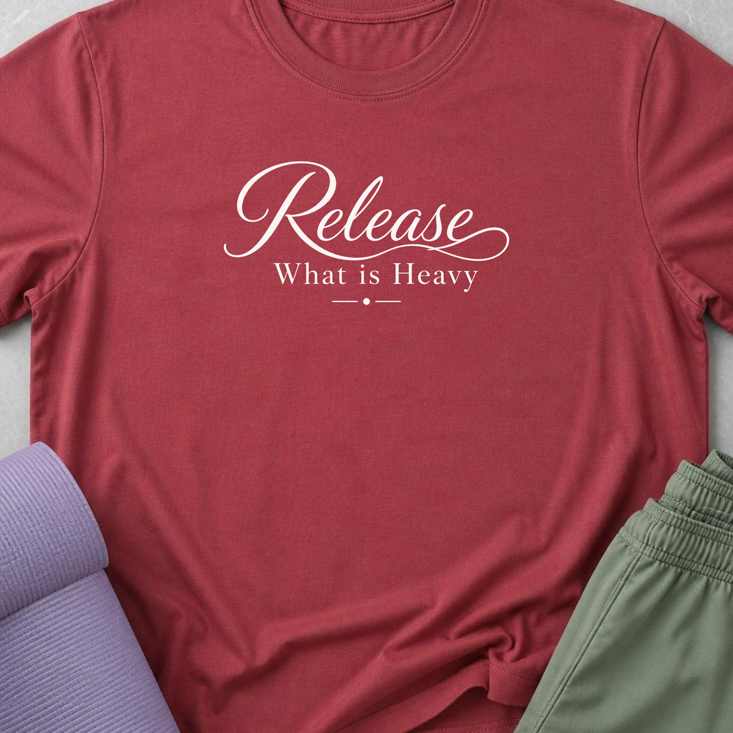 Release What is Heavy Yoga Shirt, Minimalist Meditation Tee, Mindfulness T-Shirt, Wellness Gift, Peaceful Yoga Lover Shirt