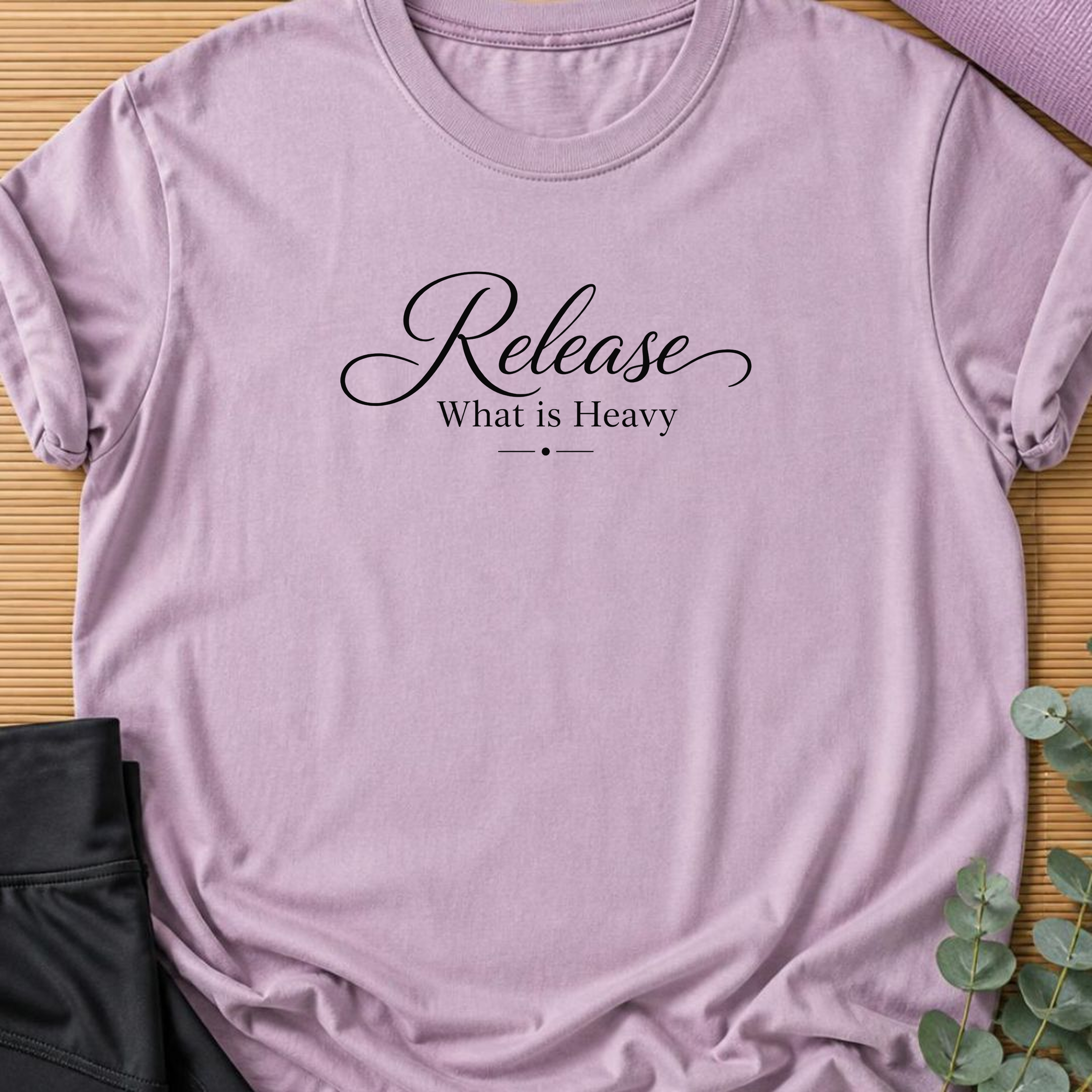 Release What is Heavy Yoga Shirt, Minimalist Meditation Tee, Mindfulness T-Shirt, Wellness Gift, Peaceful Yoga Lover Shirt