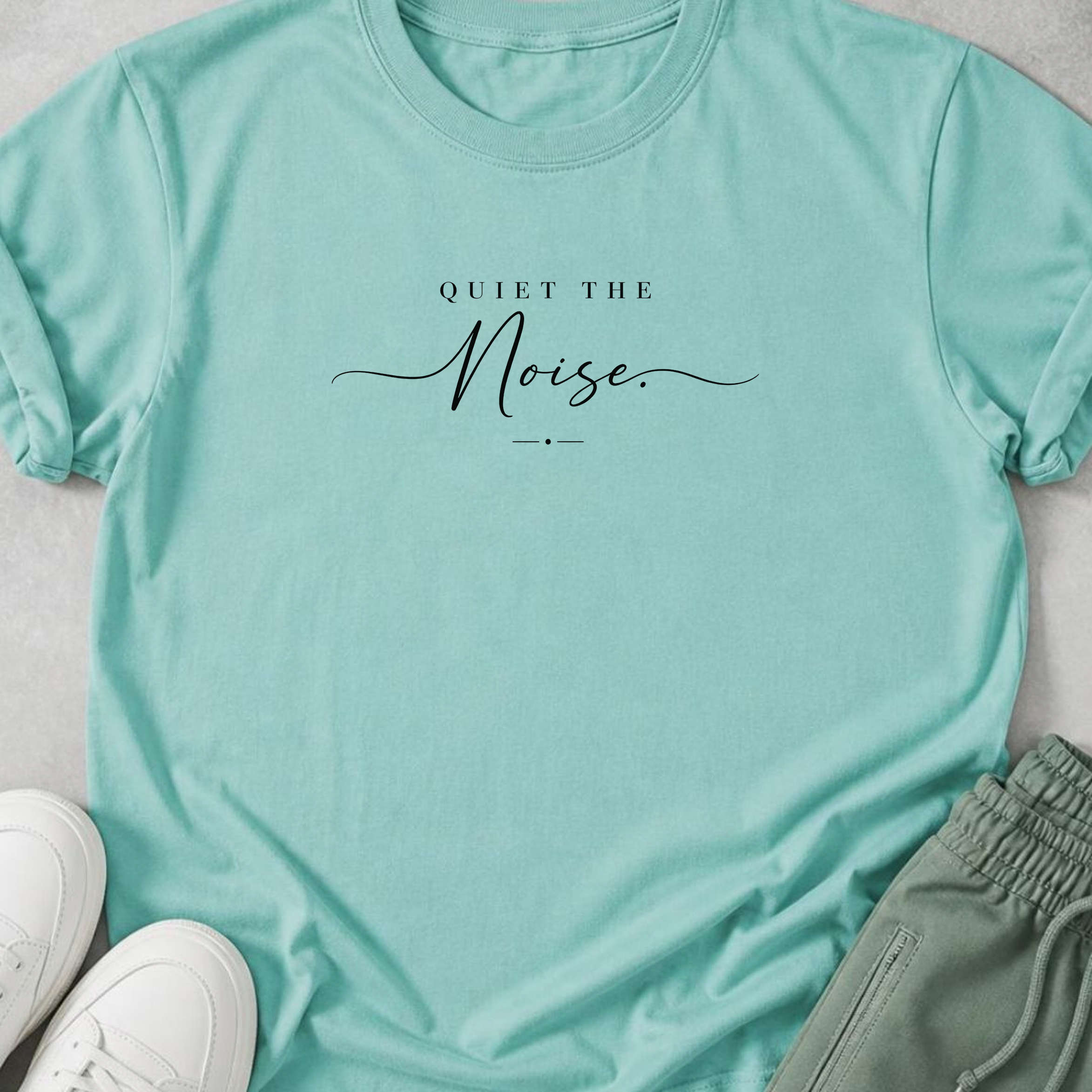 Quiet the Noise Yoga Shirt, Minimalist Meditation Tee, Mindfulness T-Shirt, Wellness Gift, Peaceful Yoga Lover Shirt