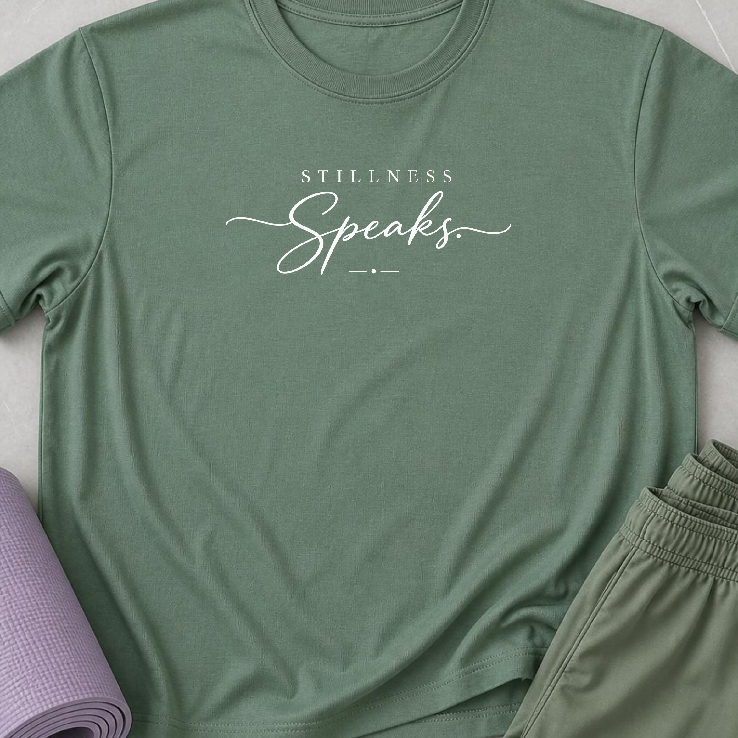 Stillness Speaks Yoga Shirt, Minimalist Meditation Tee, Mindfulness T-Shirt, Wellness Gift, Peaceful Yoga Lover Shirt